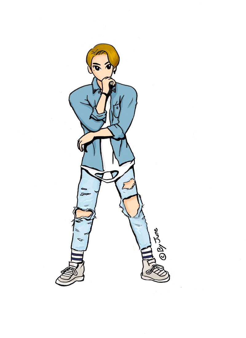 강다니엘 겟어글리 움짤 그림 - 움직이는 그림