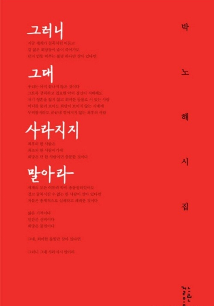 반드시 읽어야 할 이 시대의 시인 '박노해'