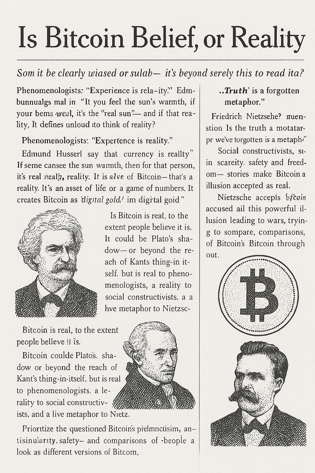 칸트와 니체의 비트코인 관점
