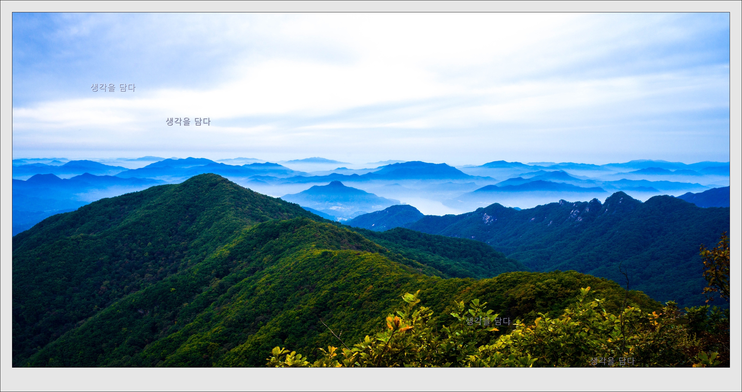 금수산 정상에서 그린 산수화