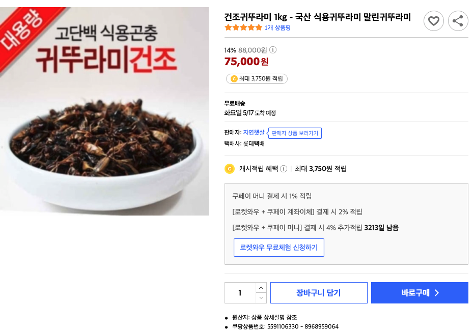 귀뚜라미 한 마리 하실래요? 