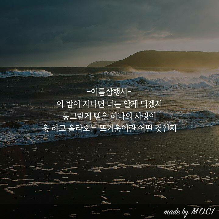 20160218. 오늘의 이름시 - 이동욱. 그대의 이름에...