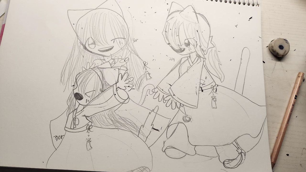 바람에 눈을 맞기는 유리