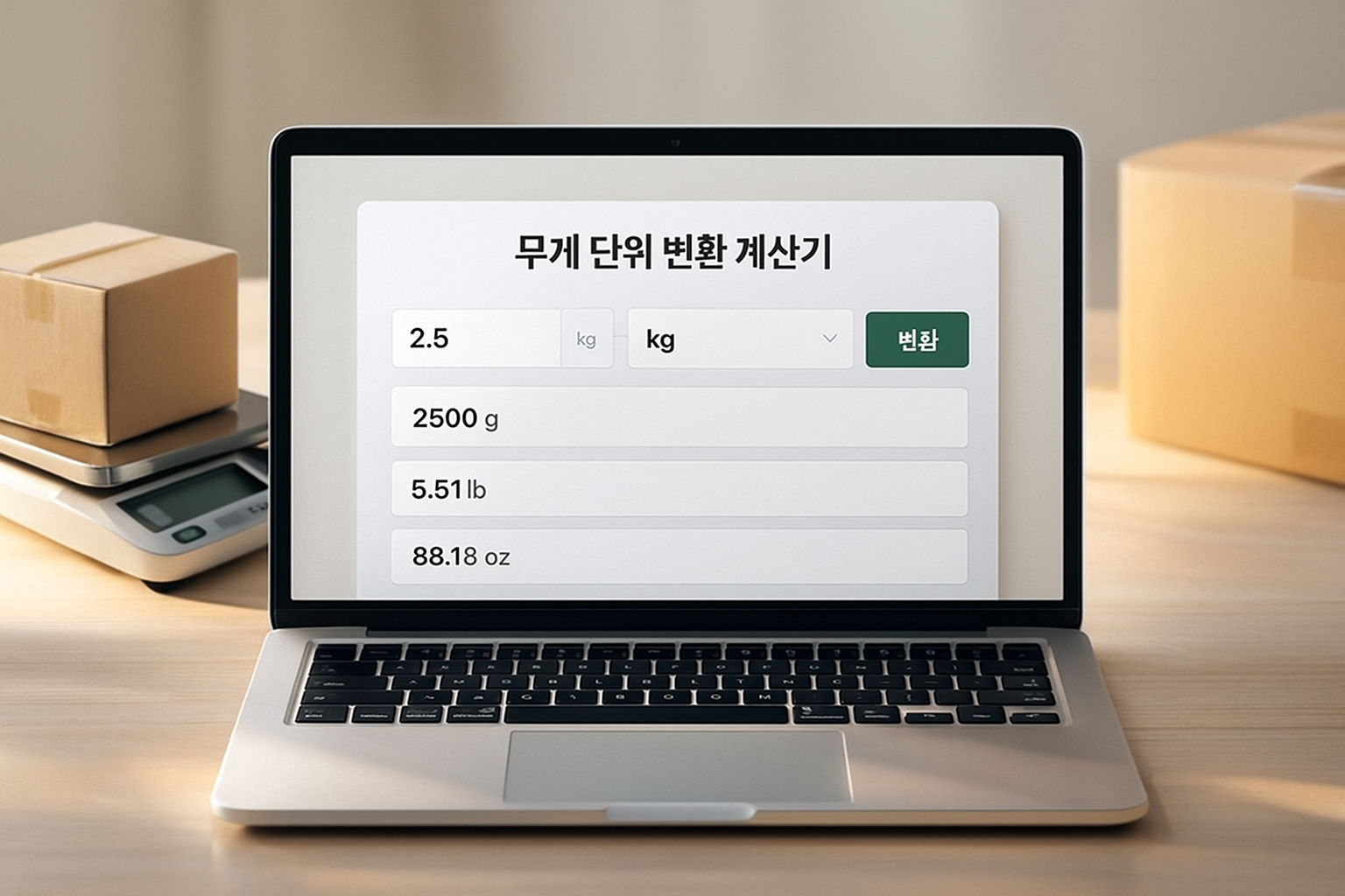 무게 단위 변환 계산기