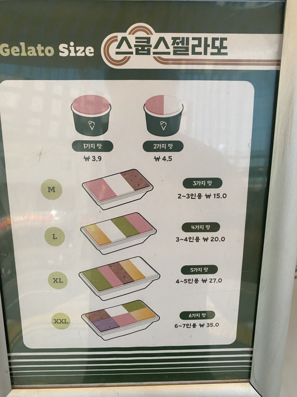 공덕역 젤라토 맛집. 포장됨, 스쿱스 젤라토