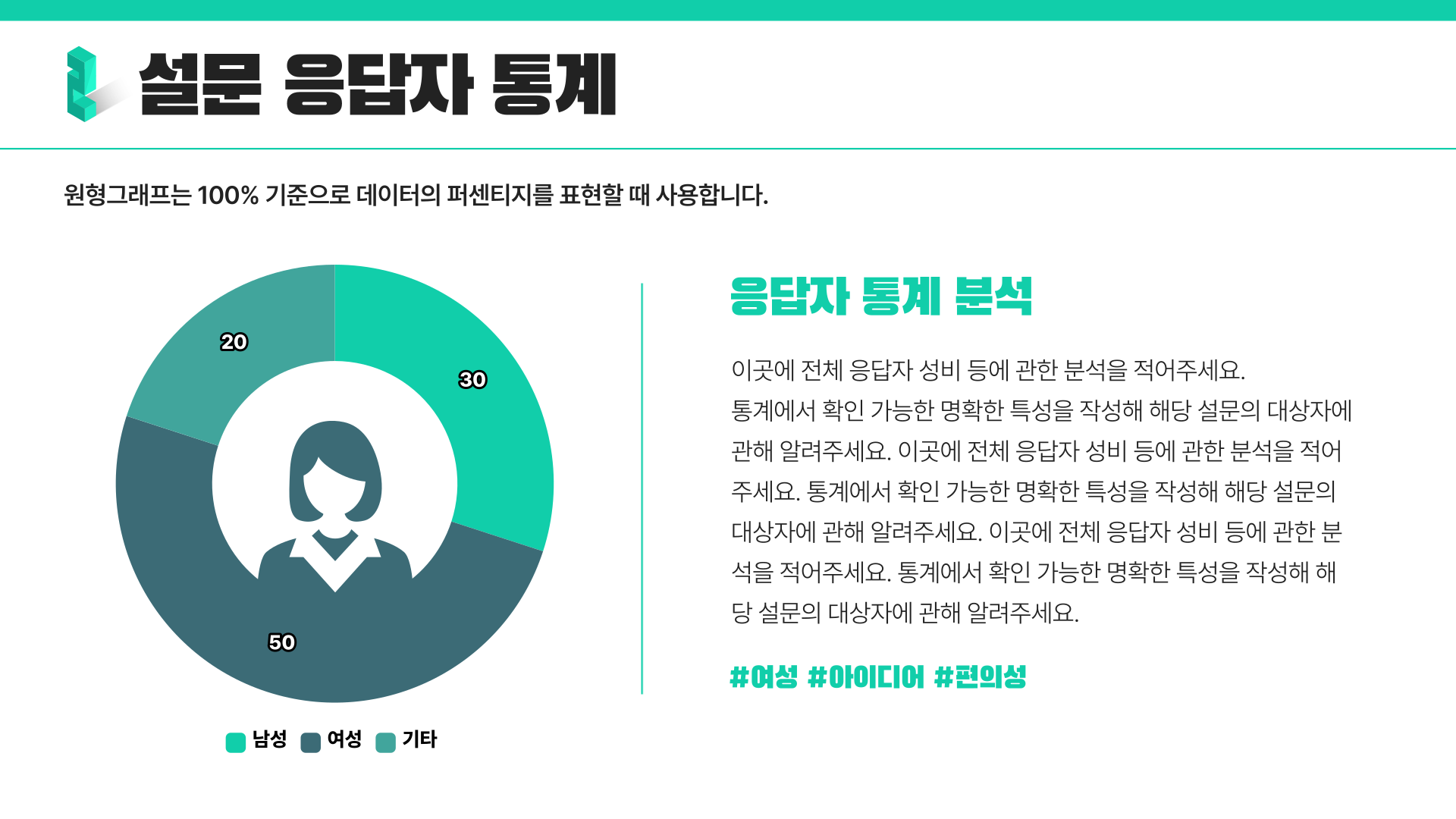 미리캔버스, 설문조사 보고 PPT 템플릿