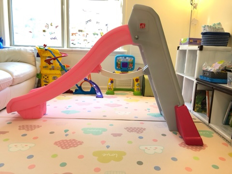 step2 naturally playful big folding pink outdoor slide for toddlers