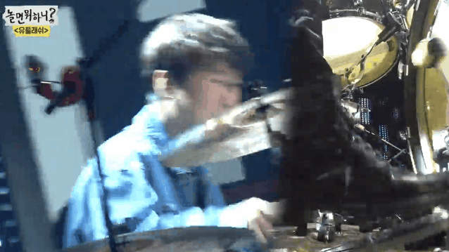 [놀면뭐하니] 스틱 부러지니까 한 손으로 치는 긱스 드러머 | 인스티즈