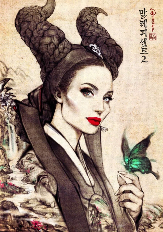 말레피센트2 한국 라이브 컨퍼런스에서 그림 선물 받은 배우들 | 인스티즈