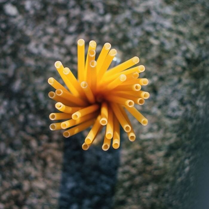 외국서 흐물거리는 종이 빨대 대신 사용 중이라는 '파스타 빨대' | 인스티즈