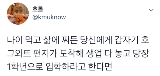 나이 먹고 사회생활하던 도중 호그와트 입학 편지를 받는다면?! | 인스티즈