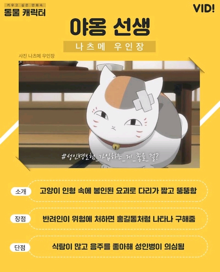 키워보고 싶은 만화 속 동물 캐릭터는? | 인스티즈