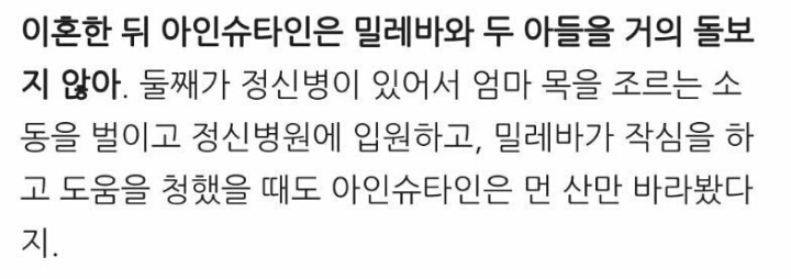 사촌과 바람 피우던 아인슈타인이 이혼 거부하는 부인에게 내건 혼인관계 유지 조건.jpg | 인스티즈