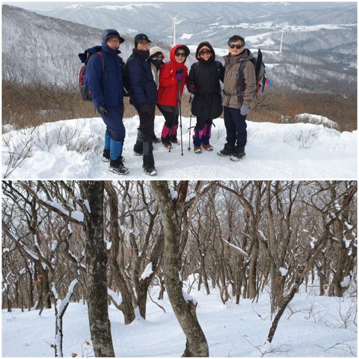 정상에서 바라본 오대산 방향 이미지