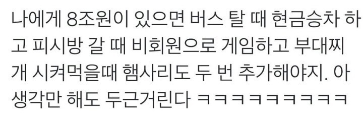 나에게 8조원이 있다면 | 인스티즈