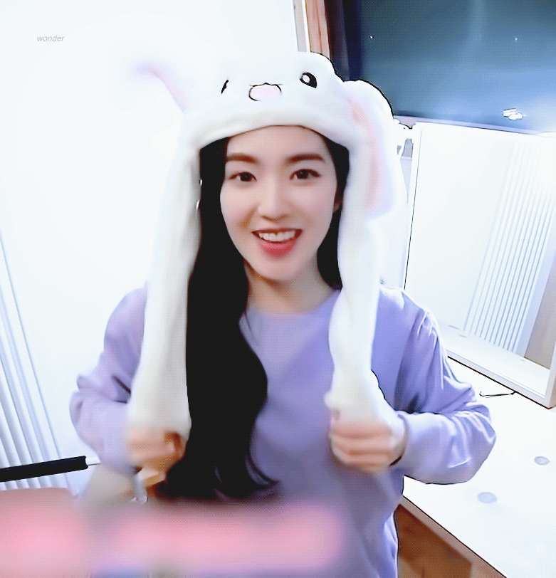 토끼모자로 잔망부리는 아이린.gif | 인스티즈