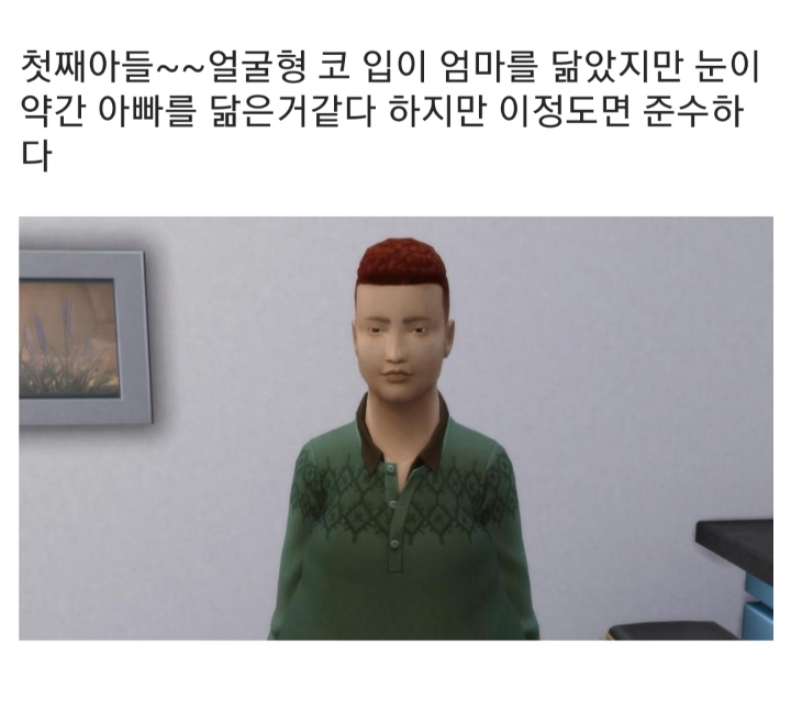 [심즈] 아빠가 못생겼을때 자식 얼굴 유전 실험 | 인스티즈