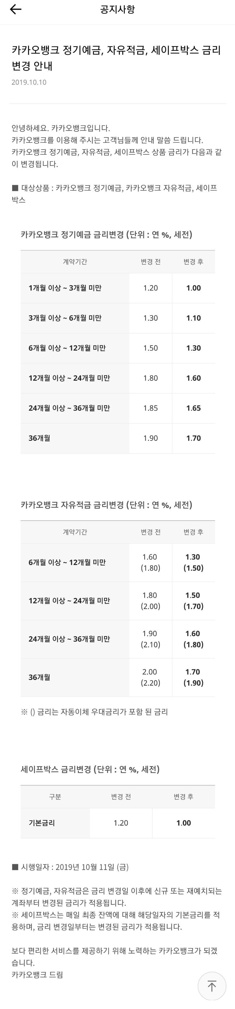 카뱅 금리 인하.jpg | 인스티즈