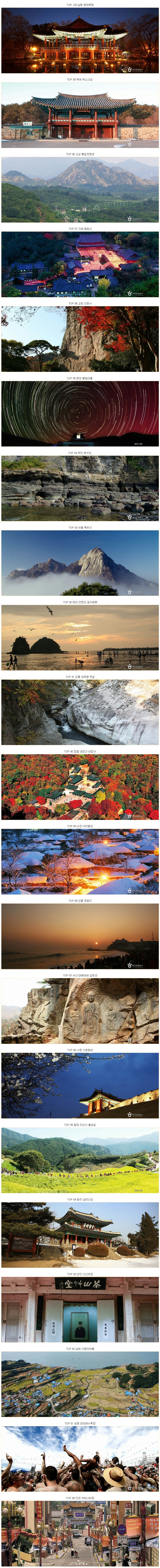대딩들에게 추천하는 가봐야할 한국 관광지 TOP100 | 인스티즈
