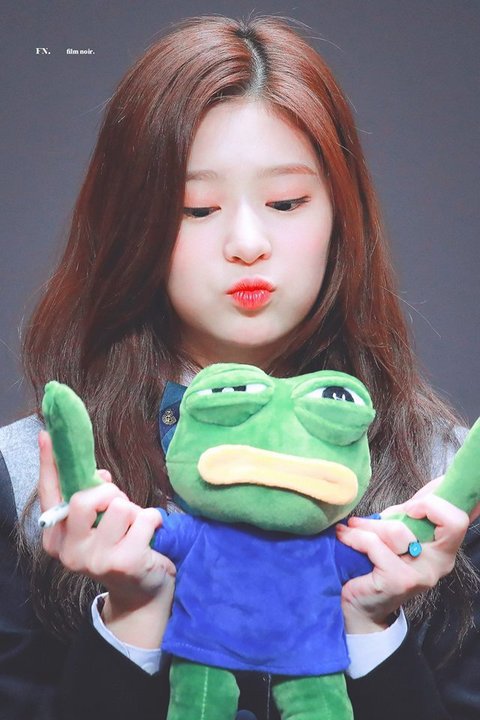 쭈굴미 넘치는 애잔한 개구리 아이즈원 김민주3.jpgif | 인스티즈