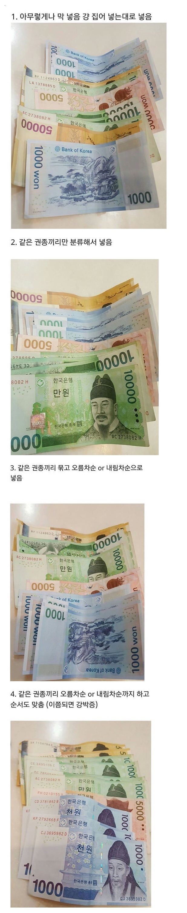 여러분들이 지갑에 돈을 넣는 유형은? | 인스티즈