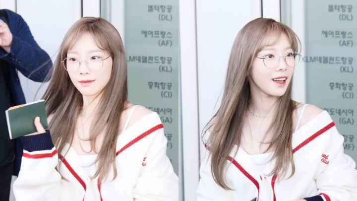오늘자 새로운 헤어컬러로 염색하고 공항에 나타난 태연 | 인스티즈