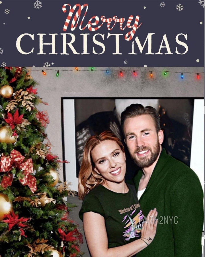 크리스 에반스 &amp; 스칼렛 요한슨 커플 크리스마스 팬아트들 | 인스티즈