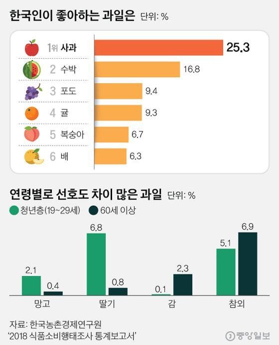 한국인이 좋아하는 과일은 | 인스티즈