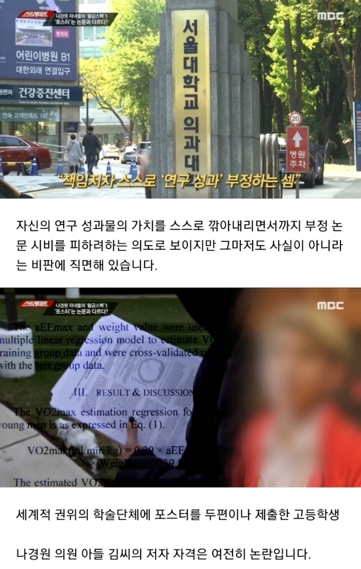 포스터는 논문과 다르다며 포스터의 학술적 가치를 폄하하고 있는 나경원 (스트레이트) | 인스티즈