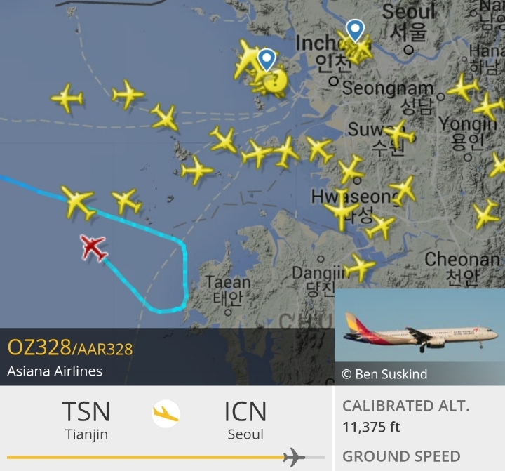 35분간 상공에서 방황하던 비행기들 | 인스티즈