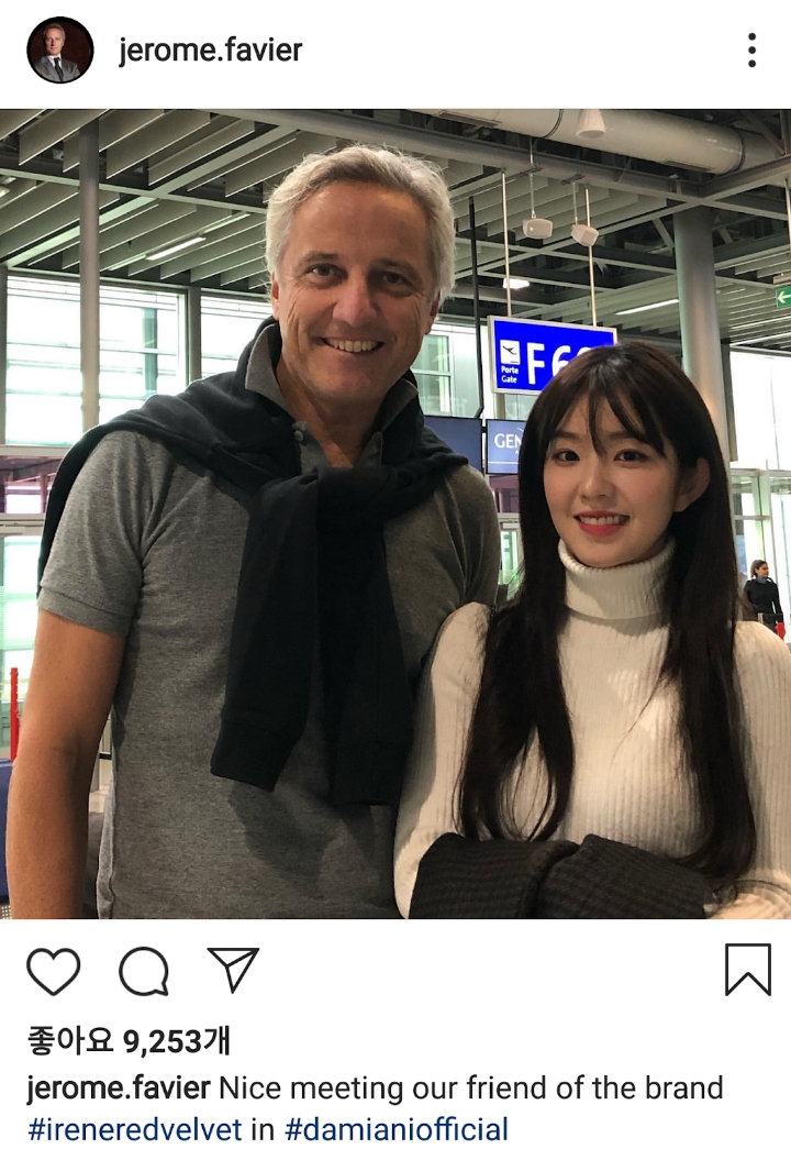 우연히(?) 다미아니 CEO와 사진찍고 파리로 이동한 레드벨벳 아이린 | 인스티즈