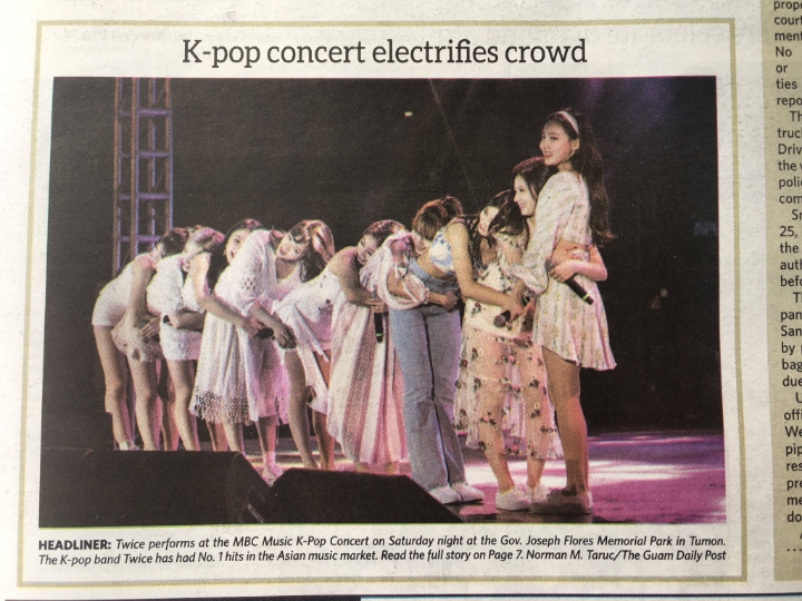 괌 신문에 등장한 트와이스 ㄷㄷ | 인스티즈