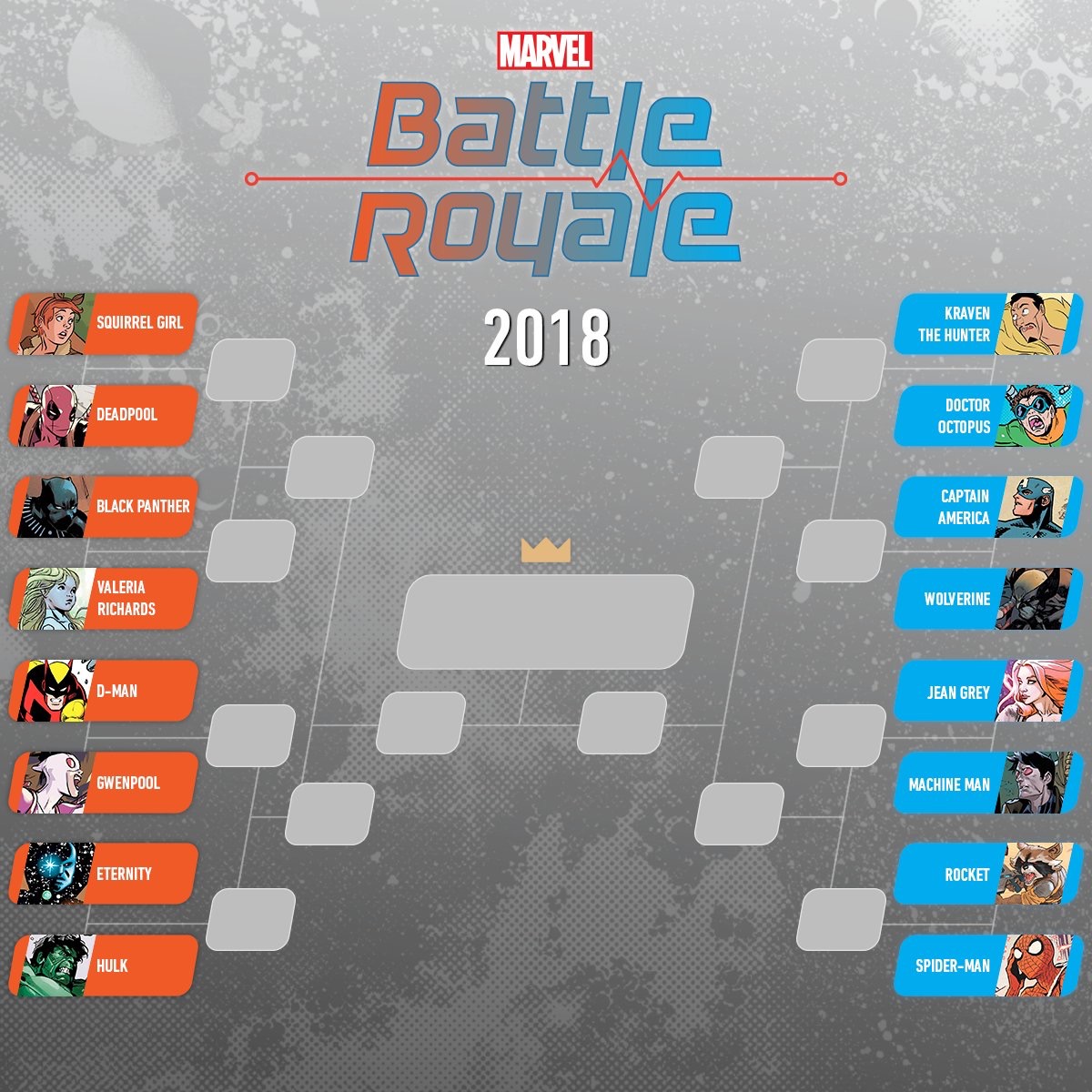  마블 배틀로얄 2018 16강 대진표 | 인스티즈