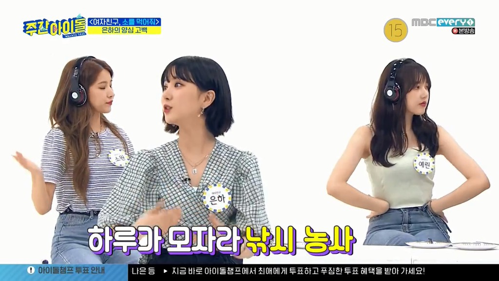 폰게임 하느라 멤버들 외면한 대지주 여자친구 은하 | 인스티즈