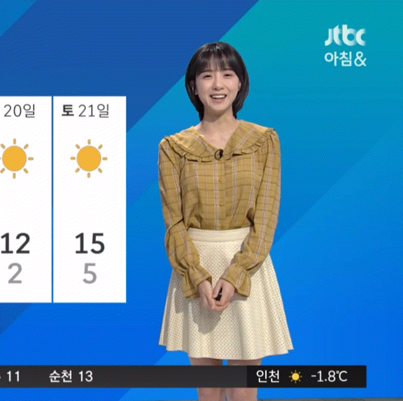20200316 아침&amp; 김민아 JTBC 기상캐스터 | 인스티즈