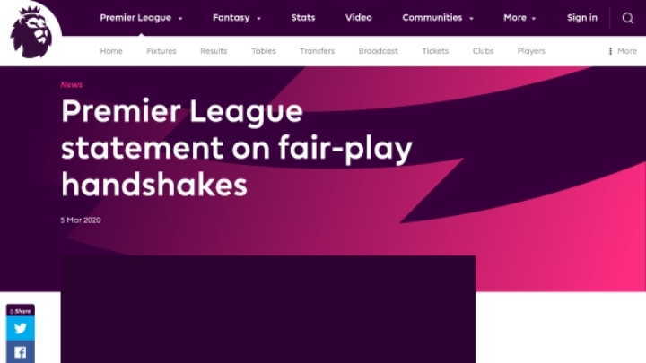  이피엘 당분간 경기전 악수 중단 | 인스티즈