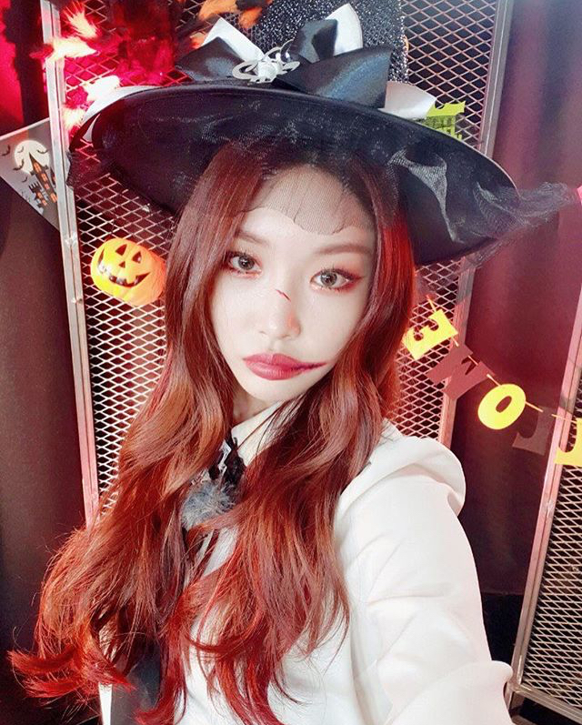 청하 할로윈 분장 | 인스티즈