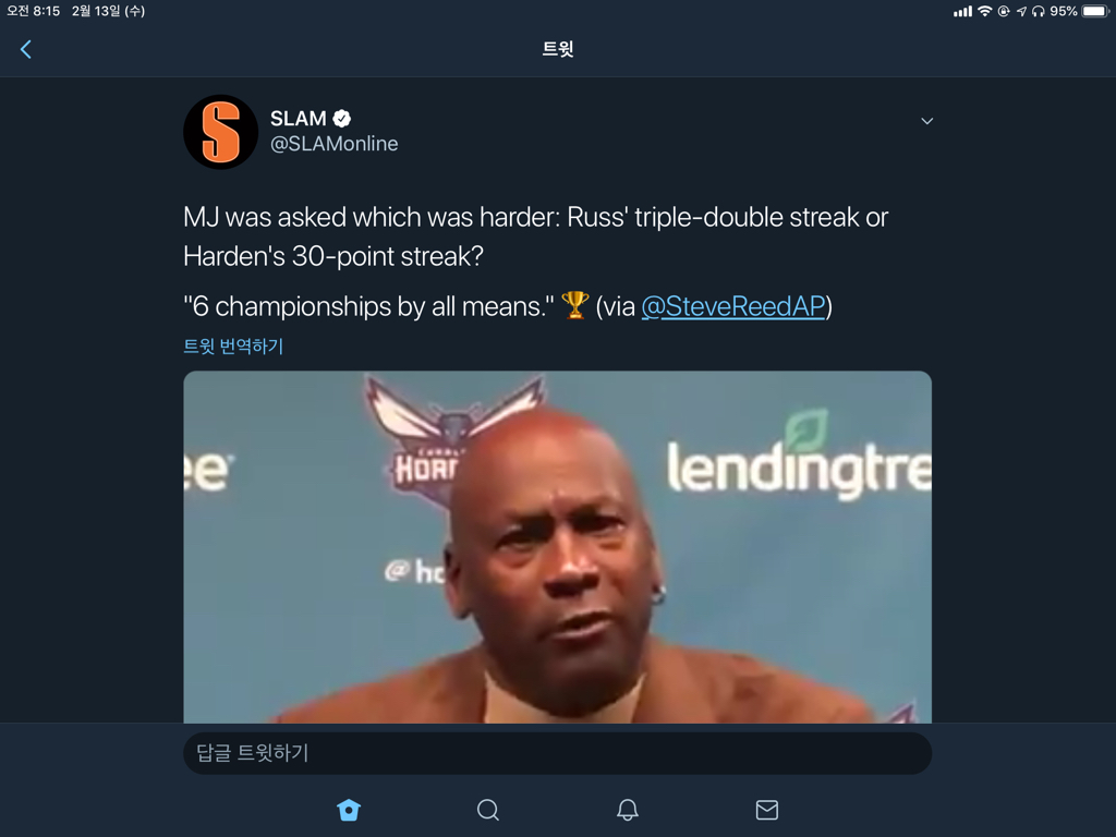 마이클 조던에게 웨스트브룩의 트리플-더블 vs. 하든의 30경기 연속 30+ 뭐가 어렵냐 물어보니.... | 인스티즈