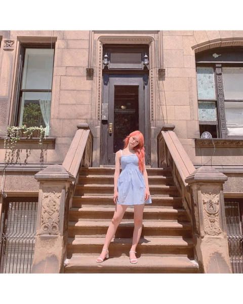 한달전 NY에서 행복한 시간 보냈던 아이즈원 | 인스티즈