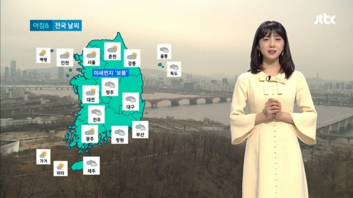 20200313 아침&amp; 김민아 JTBC 기상캐스터 | 인스티즈