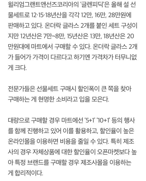 낱개로 사면 2만2400원인데 세트가 3만9천원?..수상한 설선물 가격 | 인스티즈