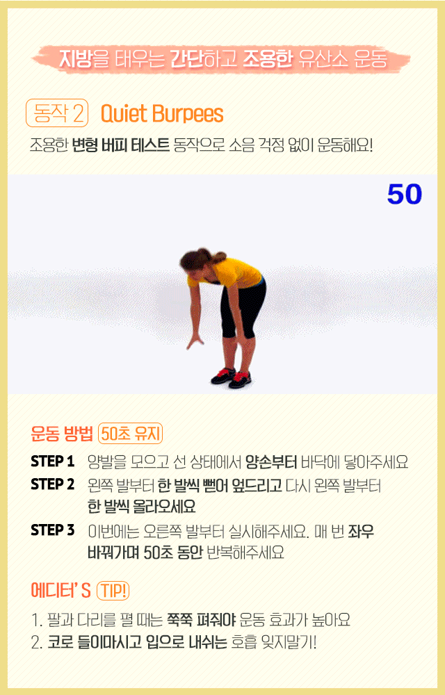 간단하고 조용한 체지방 없애는 유산소 운동 | 인스티즈