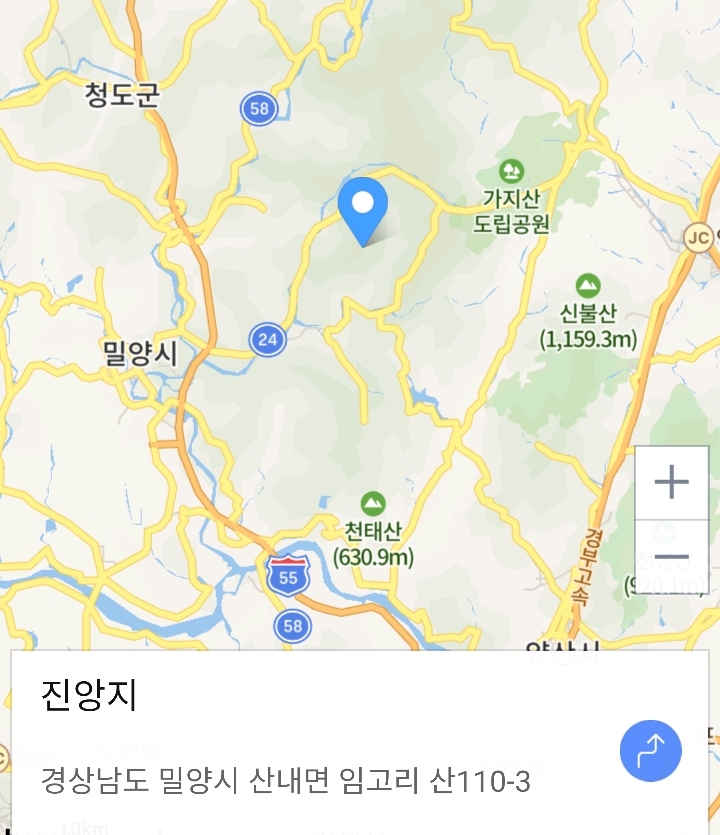 밀양 지진 진앙지 상세지도.map | 인스티즈