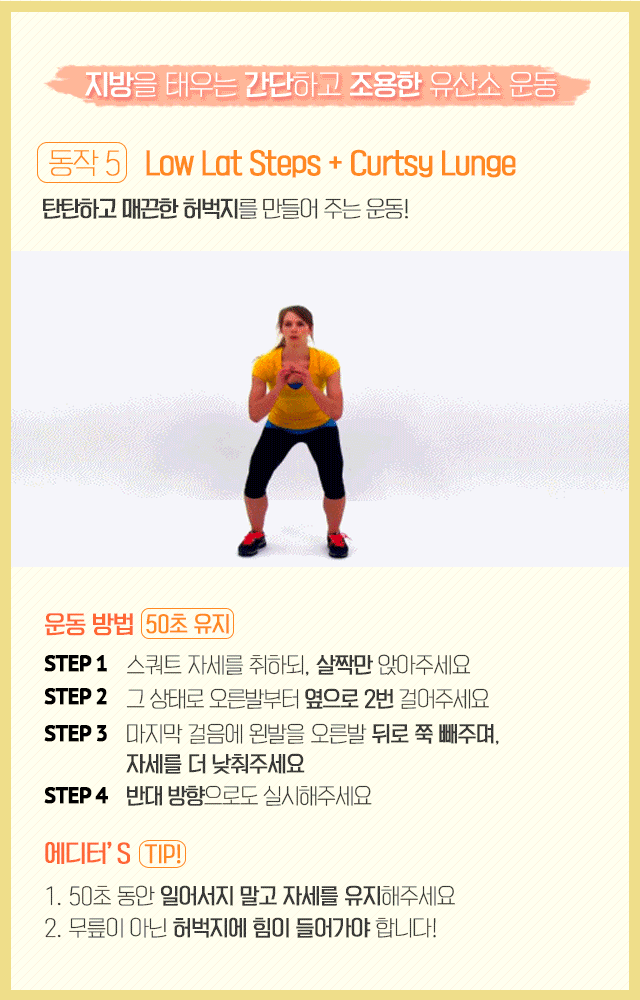 간단하고 조용한 체지방 없애는 유산소 운동 | 인스티즈