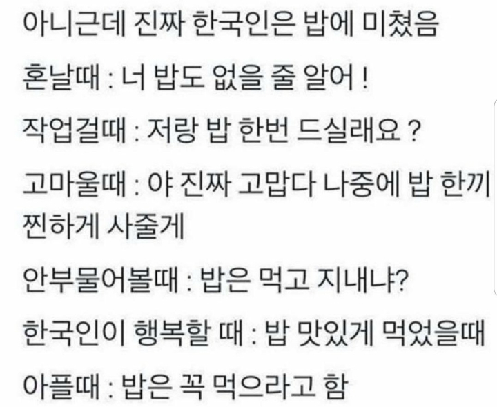 밥에 미쳐있는 한국인 jpg | 인스티즈