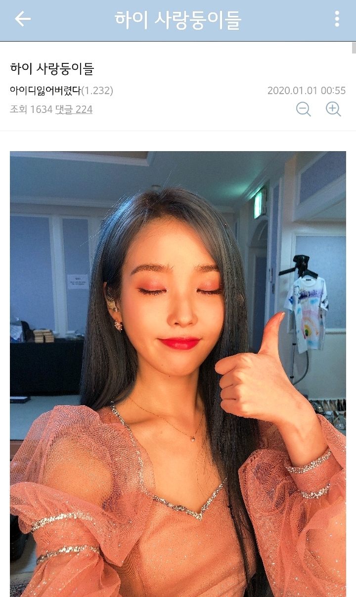 아이유갤에 직접 방문한 아이유.jpg | 인스티즈