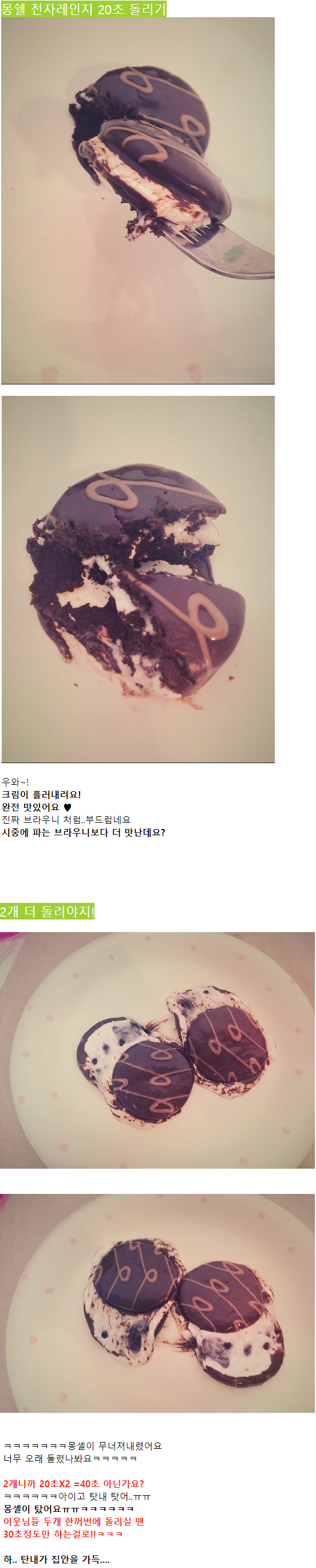 20초 데우면 맛있어진다는 몽쉘.jpg | 인스티즈