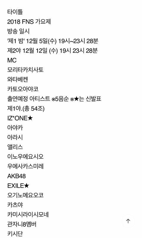 일본의 연말가요제 FNS가요제에 보아,아이즈원 출연 | 인스티즈