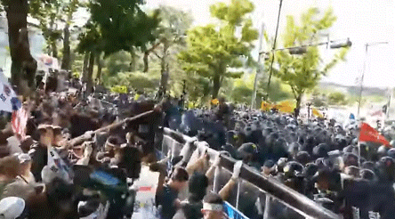 어제자 광화문 집회 폭도들.gif | 인스티즈