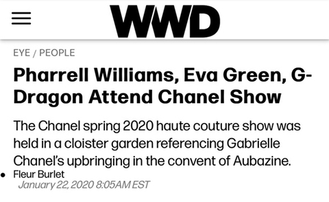 샤넬쇼에서 한 지디 인터뷰 | 인스티즈